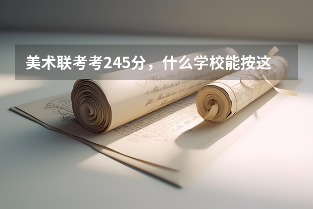 美术联考考245分,什么学校能按这个分录取