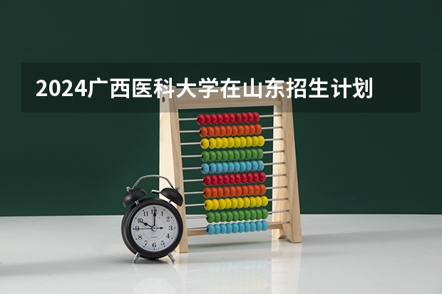 2024广西医科大学在山东招生计划表
