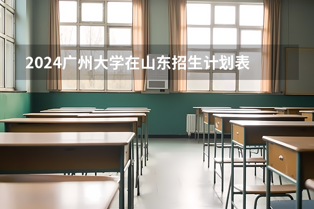 2024广州大学在山东招生计划表