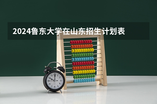 2024鲁东大学在山东招生计划表