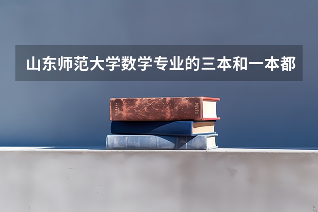 山东师范大学数学专业的三本和一本都在哪里?历山有数学专业吧?