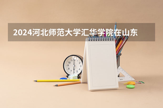 2024河北师范大学汇华学院在山东招生计划表