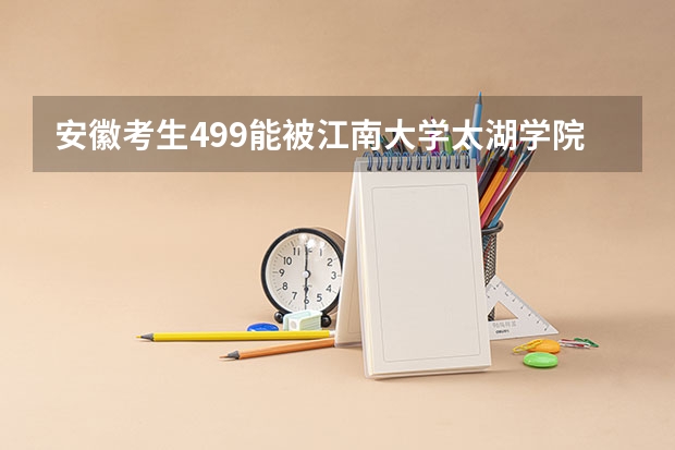 安徽考生499能被江南大学太湖学院土木工程录取吗?三本477二本507