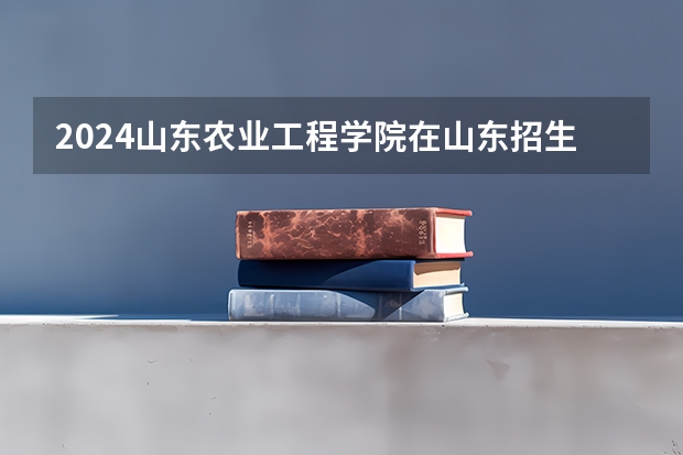 2024山东农业工程学院在山东招生计划表