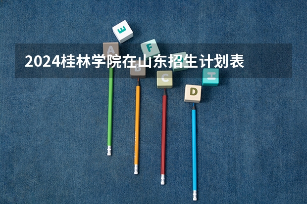 2024桂林学院在山东招生计划表