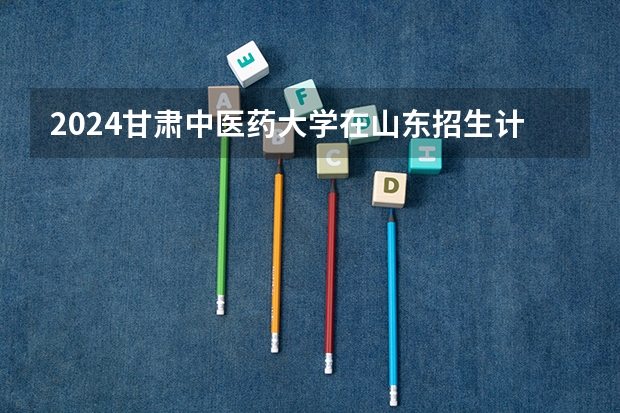 2024甘肃中医药大学在山东招生计划表