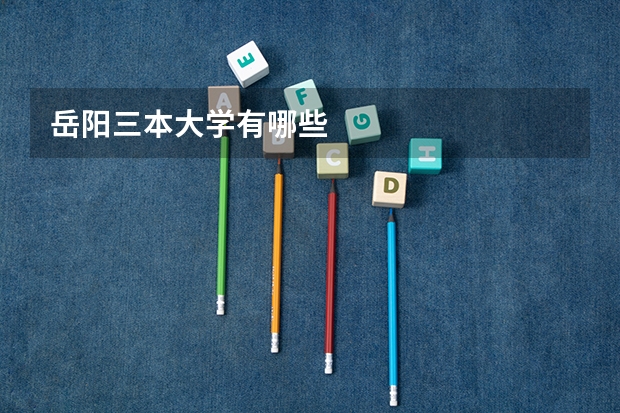 岳阳三本大学有哪些