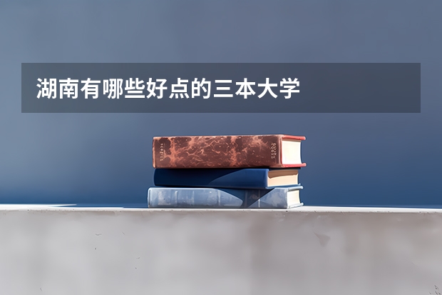 湖南有哪些好点的三本大学