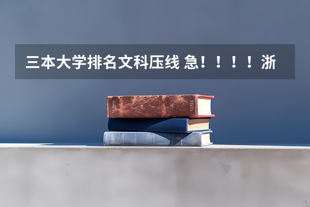 三本大学排名文科压线 急!!!!浙江大学城市学院的报考问题!!!