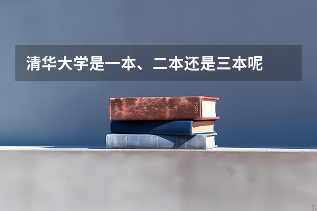 清华大学是一本、二本还是三本呢