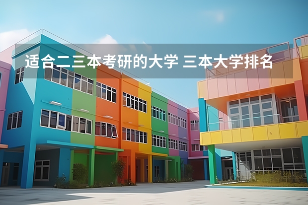 适合二三本考研的大学 三本大学排名基本信息