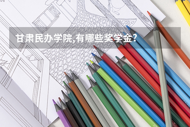 甘肃民办学院,有哪些奖学金?