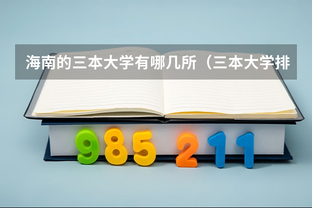 海南的三本大学有哪几所(三本大学排名)