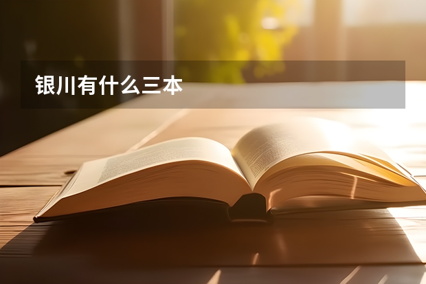 银川有什么三本