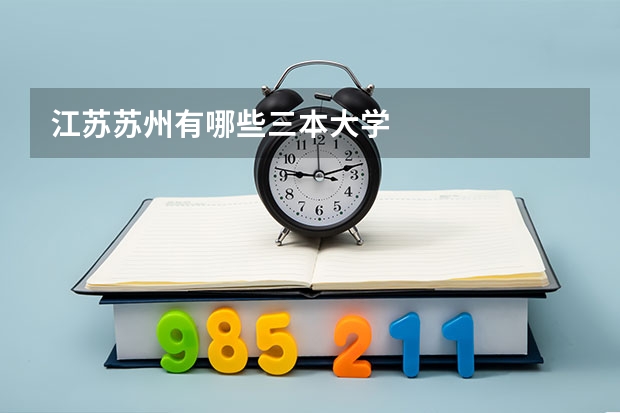 江苏苏州有哪些三本大学