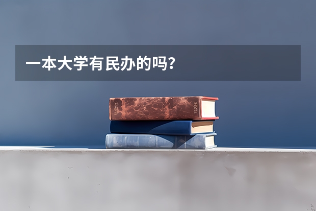 一本大学有民办的吗？
