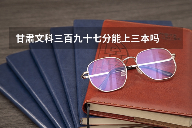 甘肃文科三百九十七分能上三本吗