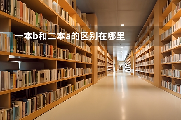 一本b和二本a的区别在哪里