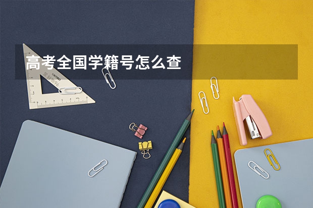 高考全国学籍号怎么查